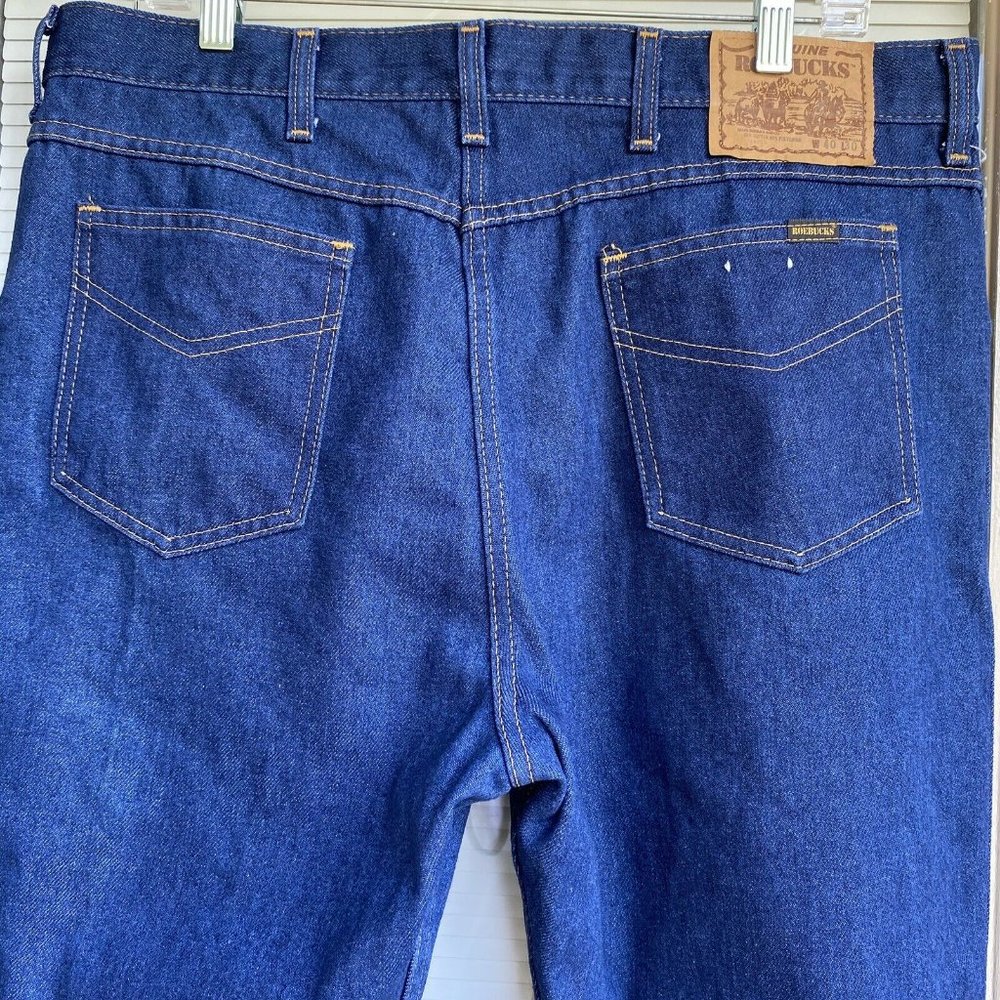 Sears Roebucks Jeans Straight Dark Wash Vtg 70s - Picture 9 of 12